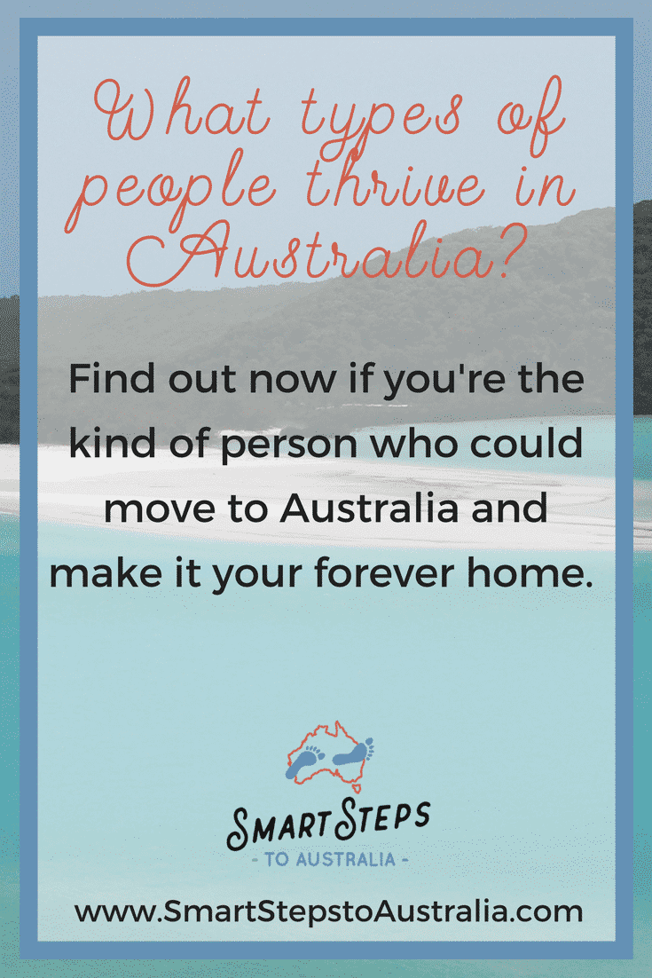 Pinterest image - what types of people thrive when they move to Australia?