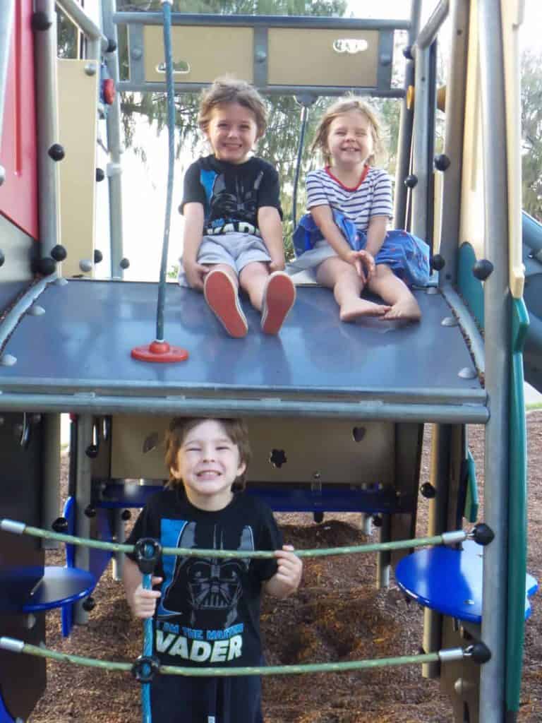Kids in a play park in Australia