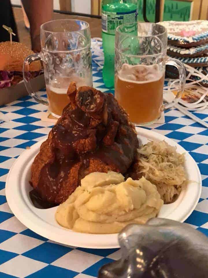 A pork knuckle at Oktoberfest Brisbane
