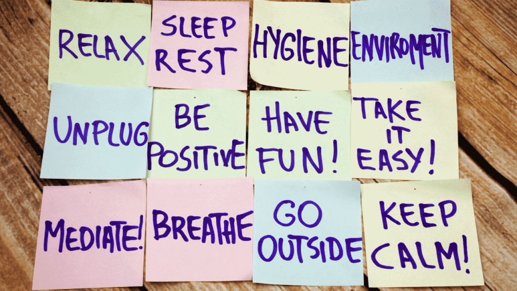 Post it notes about positive things you can do