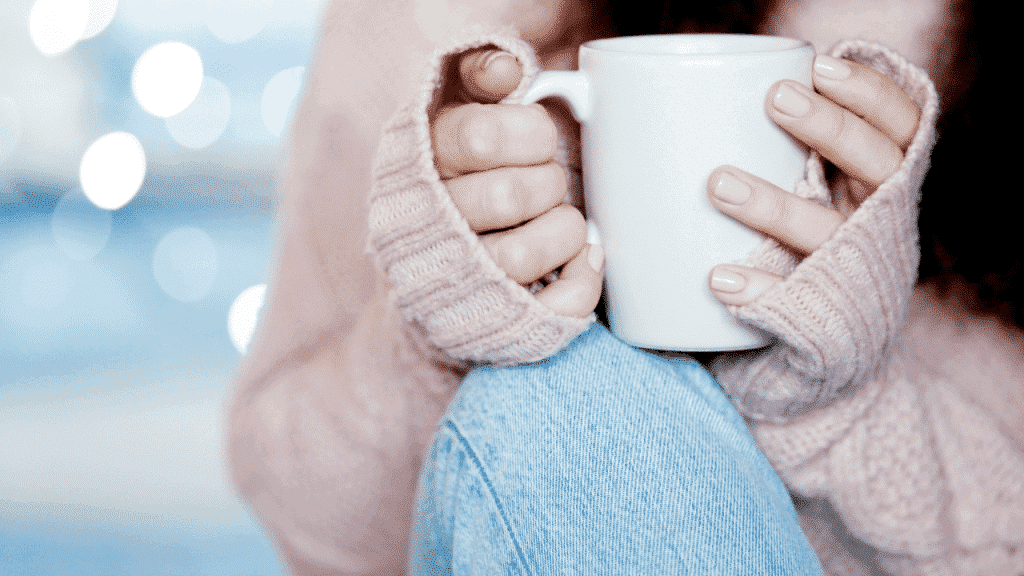 A mug of hot chocolate to promote self care