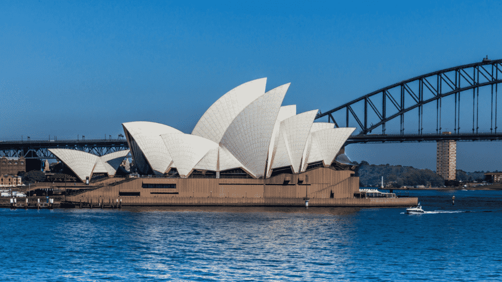 The Sydney Opera House from across the water - the most famous Australian landmark