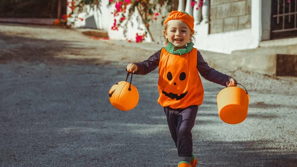 A child celebrating Halloween in Australia 