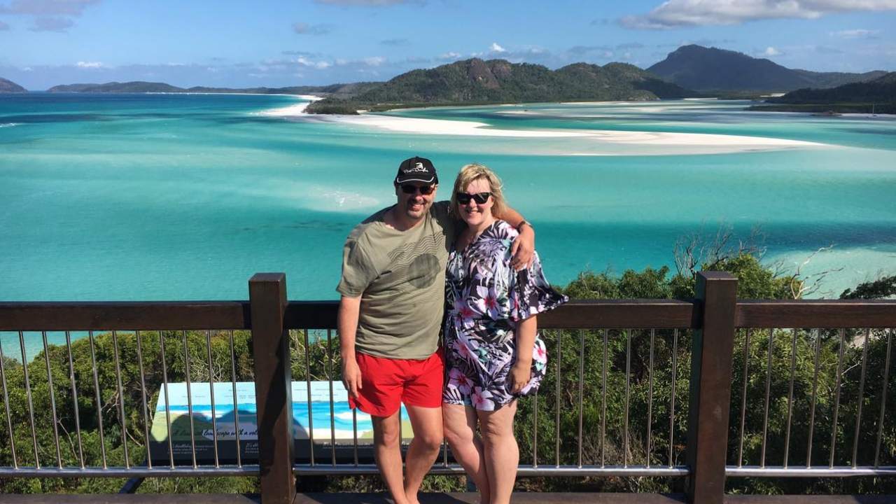 Tracy and Doug at Whitehaven Beach