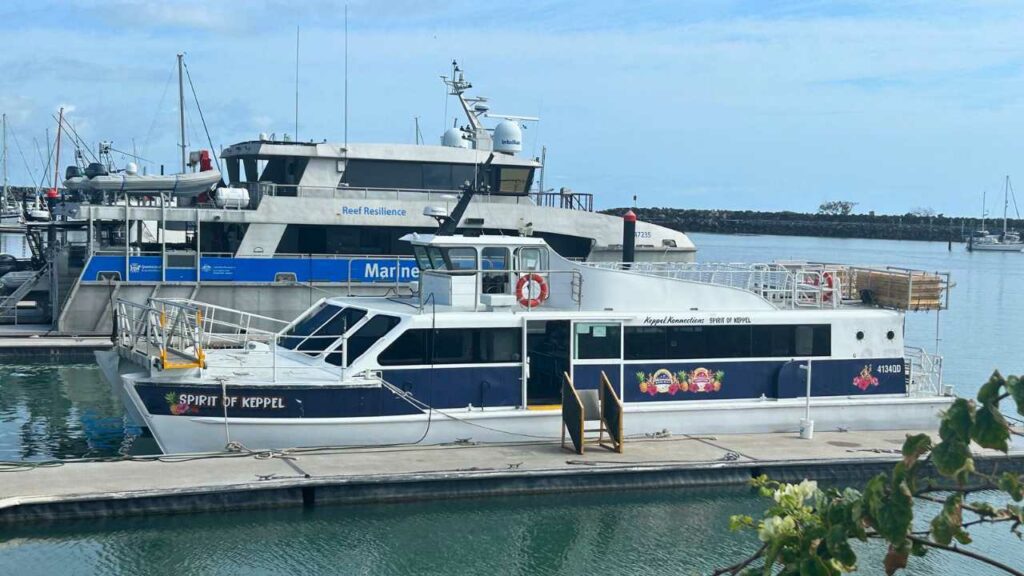 The ferry for a day trip to Great Keppel Island
