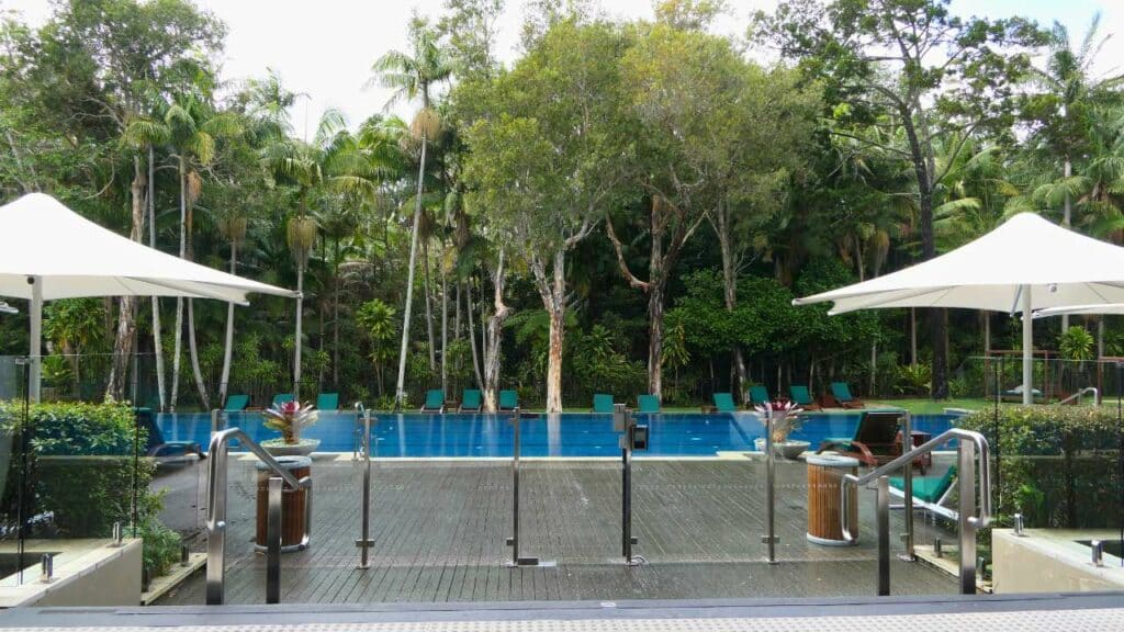 The infinity pool overlooking the rainforest at Crystalbrook Byron